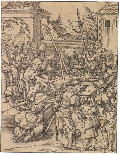 Umučení svatého Bartoloměje. Ze série Umučení dvanácti apoštolů, c. 1520. od Lucas Cranach the Elder