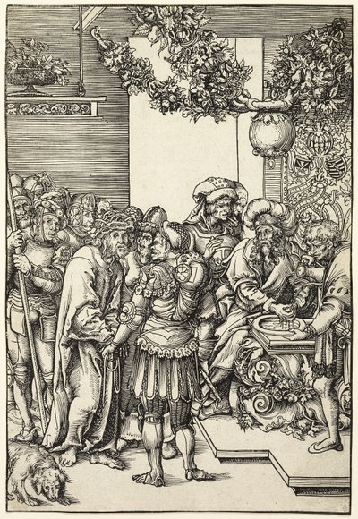 Pilát si myje ruce, z filmu Umučení Krista od Lucas Cranach the Elder