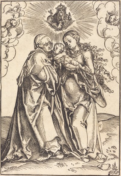 Svatá Anna a Panna s dítětem od Lucas Cranach the Elder