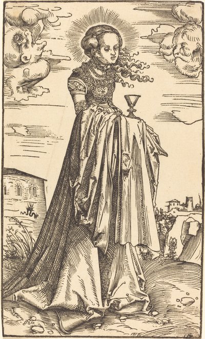 Svatá Barbora od Lucas Cranach the Elder