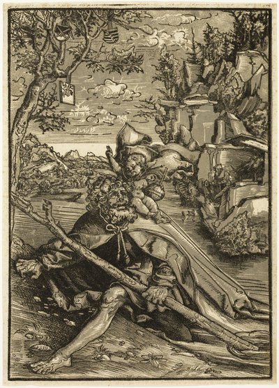 Svatý Kryštof od Lucas Cranach the Elder