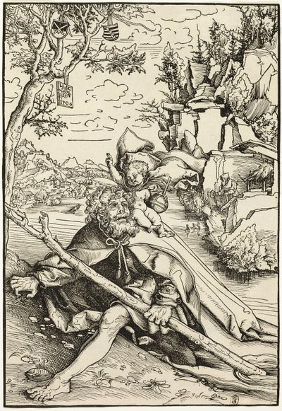Svatý Kryštof od Lucas Cranach the Elder
