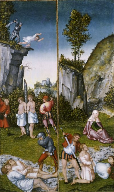 Svatá Felicitas při mučednické smrti svých sedmi synů od Lucas Cranach the Elder