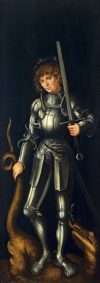 Svatý Jiří [verso, pravé křídlo] od Lucas Cranach the Elder