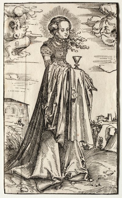 svatá Barbora. od Lucas Cranach the Elder