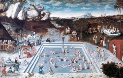 Fontána mládí, 1546 od Lucas Cranach the Elder