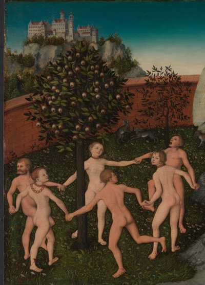 Detail zlatého věku od Lucas Cranach the Elder