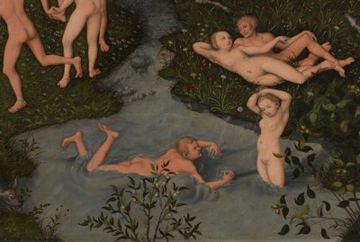 Detail zlatého věku od Lucas Cranach the Elder