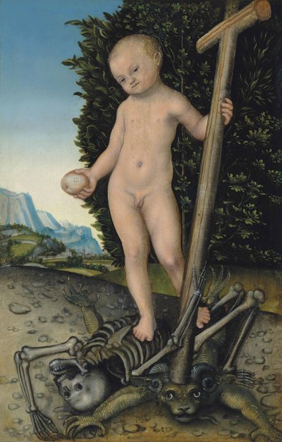 Dítě Kristus jako vykupitel od Lucas Cranach the Elder