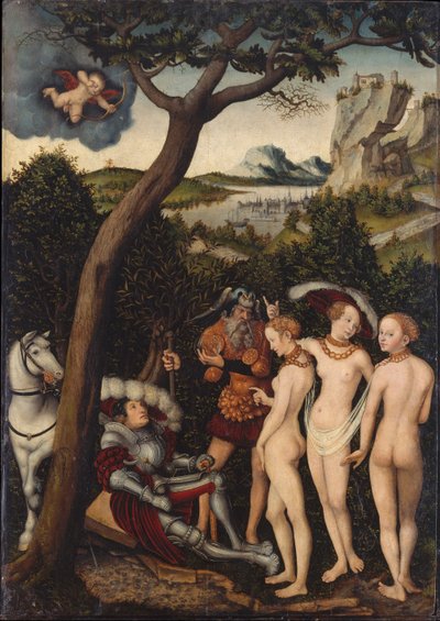Soud v Paříži, asi 1528 od Lucas Cranach the Elder