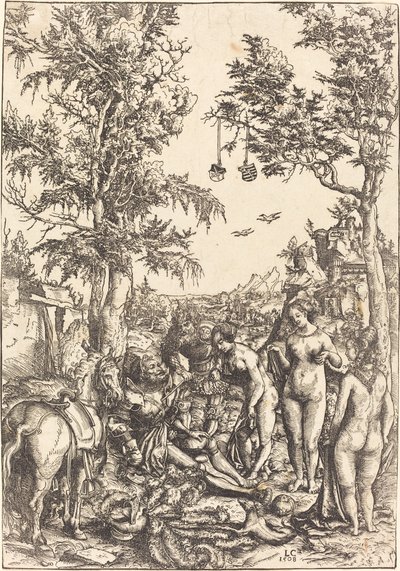 Soud z Paříže od Lucas Cranach the Elder