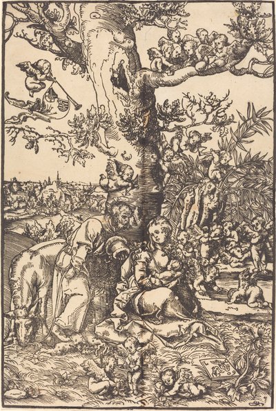 Zbytek na útěku do Egypta od Lucas Cranach the Elder