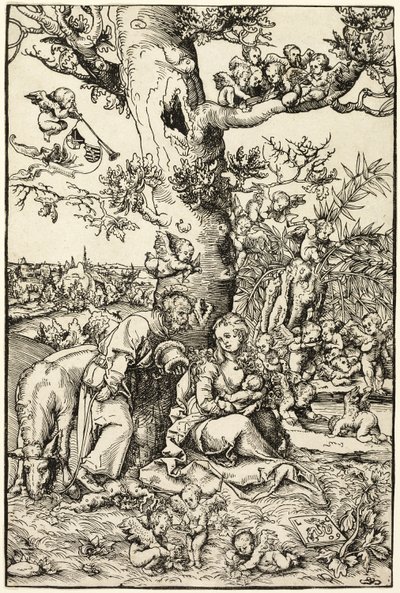 Zbytek na útěku do Egypta od Lucas Cranach the Elder