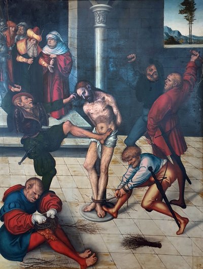 Bičování Krista od Lucas Cranach the Elder