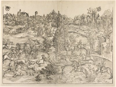 Lov na jelena od Lucas Cranach the Elder