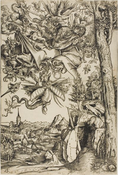Pokušení svatého Antonína od Lucas Cranach the Elder