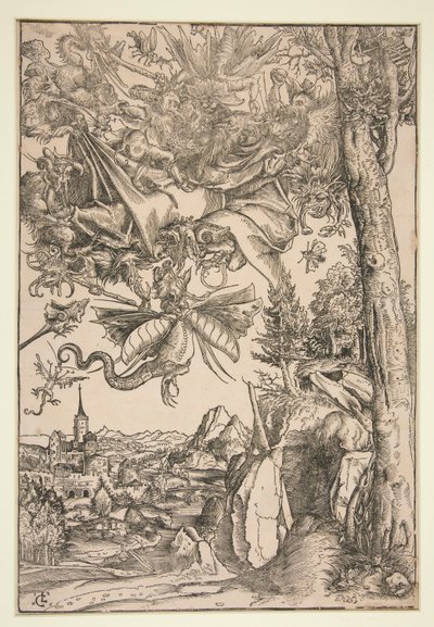 Soužení svatého Antonína od Lucas Cranach the Elder