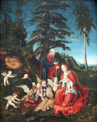 Zbytek na letu do Egypta od Lucas Cranach the Elder
