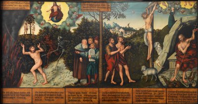 Němčina: Alegorie zákona a milosti Zákon a milost od Lucas Cranach the Elder and workshop