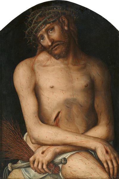 Německy: Christus als Schmerzensmann Kristus jako Bolestný muž od Lucas Cranach the Elder and workshop