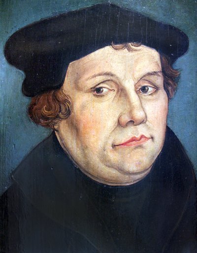 1570 Cranach d.J. Portrét Martina Luthera anagorie od Lucas Cranach the Younger