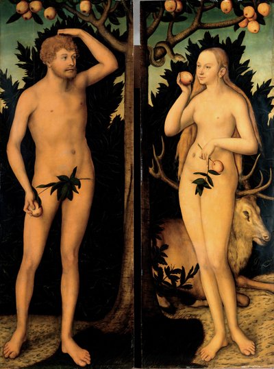 Adam a Eva od Lucas Cranach the Younger
