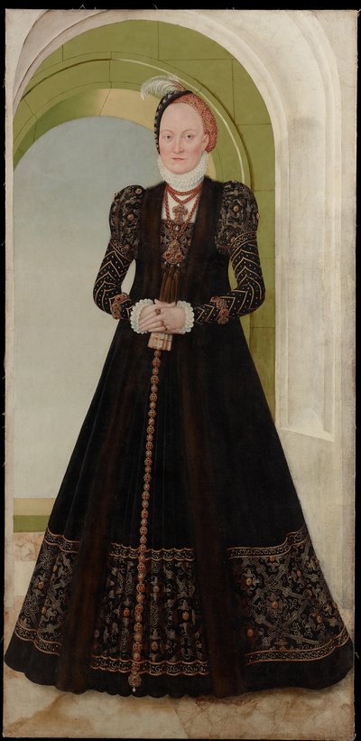 Anna Dánská, vévodkyně saská od Lucas Cranach the Younger