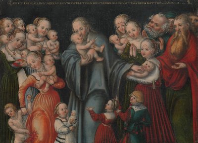 Kristus žehná dětem, ca. 1545-50. od Lucas Cranach the Younger