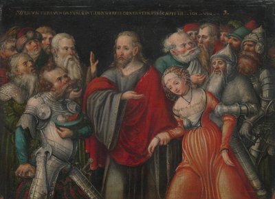 Kristus a cizoložnice, ca. 1545-50. od Lucas Cranach the Younger