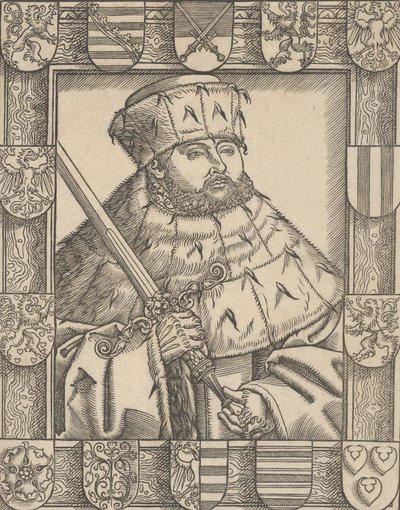 Kopie Johna Frederika Velkomyslného ve volebním rouchu od Lucas Cranach the Younger  