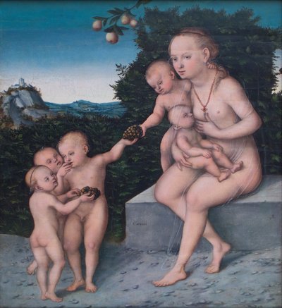 Německy: Caritas Charity od Lucas Cranach the Younger