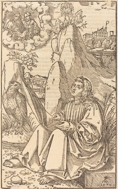 Svatý Jan v krajině od Lucas Cranach the Younger