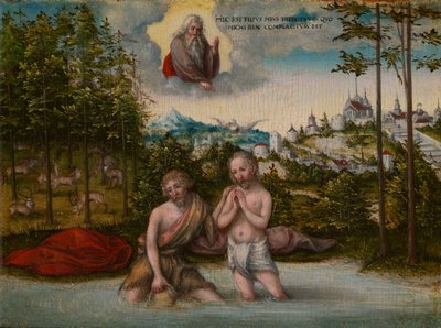 Kristův křest od Lucas Cranach the Younger