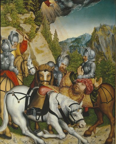 Konverze na cestě do Damašku od Lucas Cranach the Younger