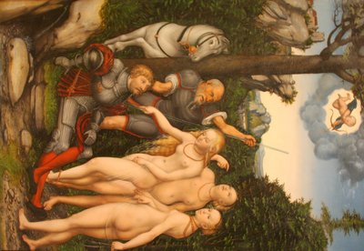Pařížský soud od Lucas Cranach the Younger