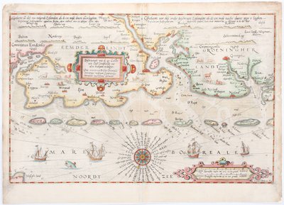 Východní Frísko 1584, Waghenaer od Lucas Janszoon Waghenaer