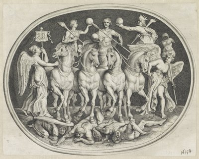 Allegorische triumf van keizer Licinius Různé figurky Agati Antique (název série) od Lucas Vorsterman (I)