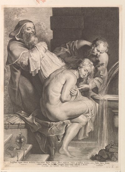 Susanna a starší od Lucas Vorsterman (I)