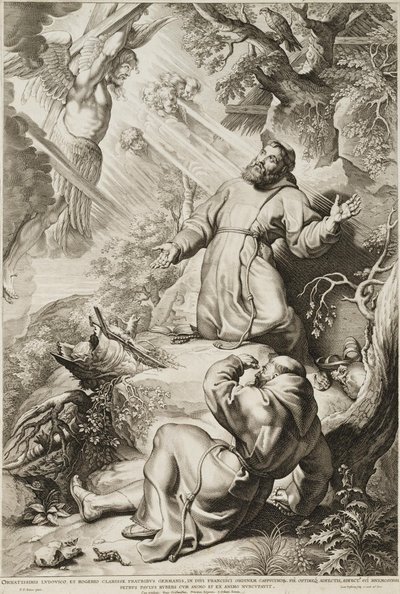 Svatý František přijímá stigmata od Lucas Vorsterman the Elder
