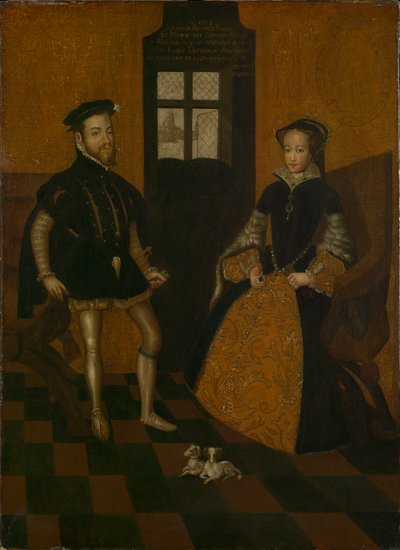 Marie I. Anglická a Filip II. španělský (olej na plátně) od Lucas de (after) Heere
