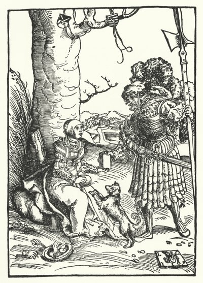 David a Abigail (rytina) od Lucas the Elder (after) Cranach