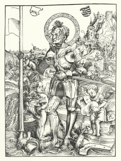 Svatý Jiří (rytina) od Lucas the Elder (after) Cranach
