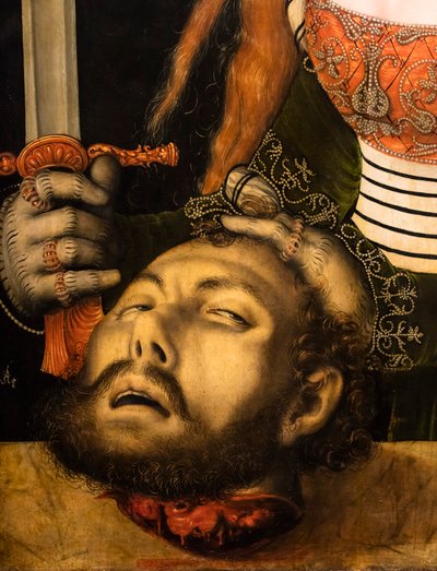 Judita s hlavou Holoferna, kolem roku 1530 (tempera a olej na dřevě (basso)) od Lucas the Elder Cranach