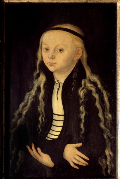 Portrét Magdaleny Lutherové (1529-1542), dcery Martina Luthera Obraz od Lucase Cranacha Starého (neboli staršího) od Lucas the Elder Cranach