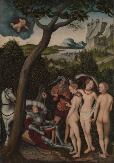 The Judgment of Paris, c.1528 (olej na buku) od Lucas the Elder Cranach