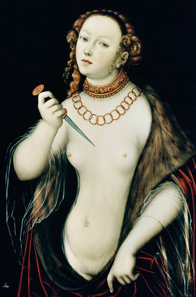 Sebevražda Lukrécie od Lucas the Elder Cranach