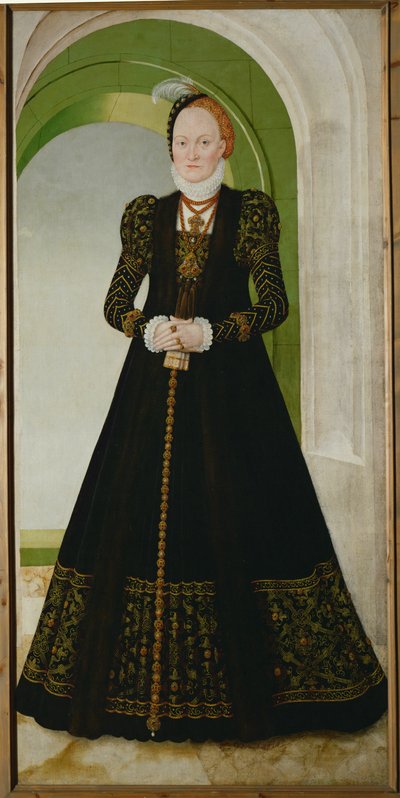 Anna Dánská (olej na plátně) od Lucas the Younger Cranach