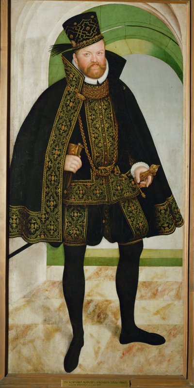 August Saský (olej na plátně) od Lucas the Younger Cranach