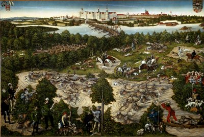 Hon na jelena voliče Johna Fredericka od Lucas the Younger Cranach