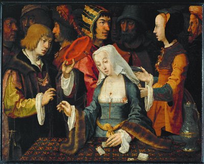 La Tireuse de cartes ... od Lucas van (studio of) Leyden